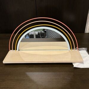 Pillowfort Wood & Metal Arch Mirror & Shelf